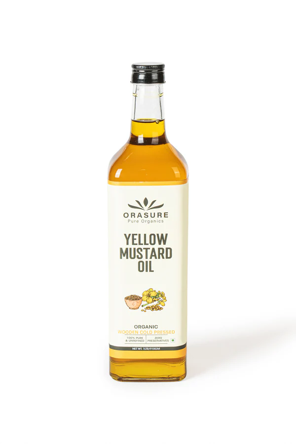 Organic Cold-Pressed Yellow Mustard Oil - 1L