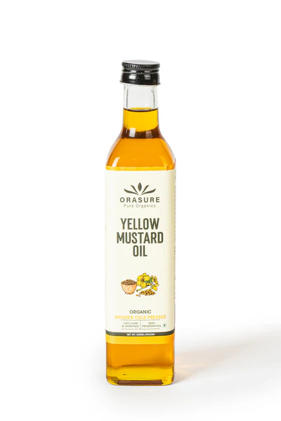 Organic Cold-Pressed Yellow Mustard Oil - 500ML