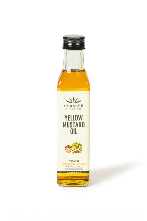 Organic Cold-Pressed Yellow Mustard Oil - 250ML