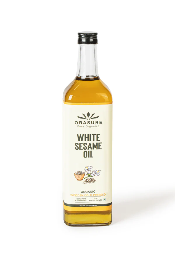 Organic Cold-Pressed White Sesame Oil - 1L