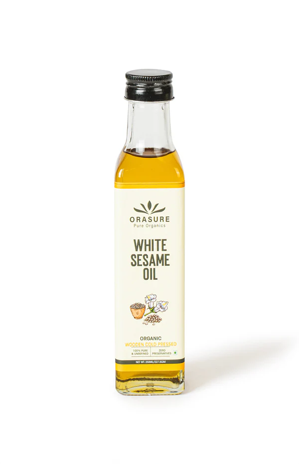 Organic Cold-Pressed White Sesame Oil - 250ML