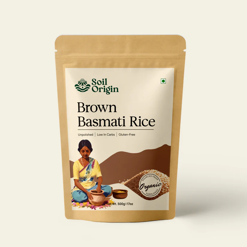 Brown Bashmati Rice - 500 Gm  (Pack of 2)