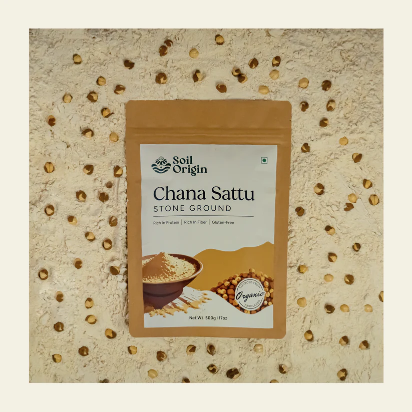 Chana Sattu (Stone Ground) - 500 Gm (Pack of 2)