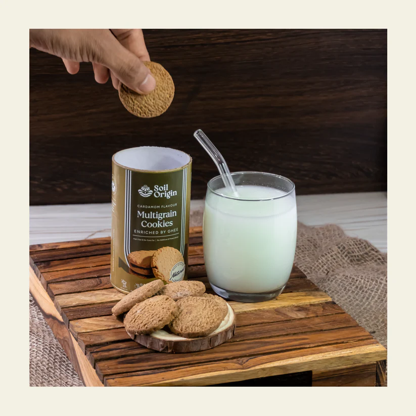 Multigrain Cardamom Cookies , Enriched By Ghee & Jaggery - 100 Gm
