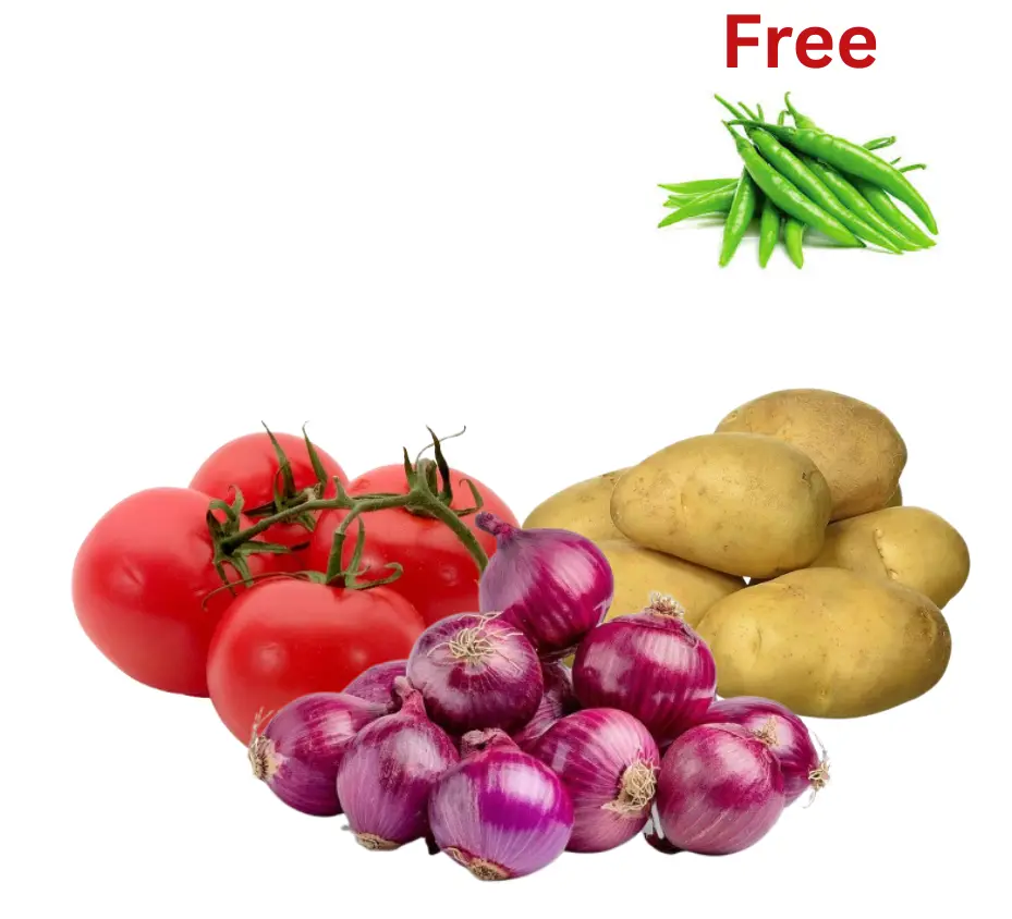 Basic Basket- Onion, Potato, Tomato