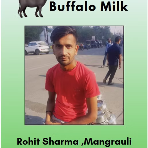 Fresh and Pure Buffalo Milk- 500 ml From Rohit sharma, Mangrauli