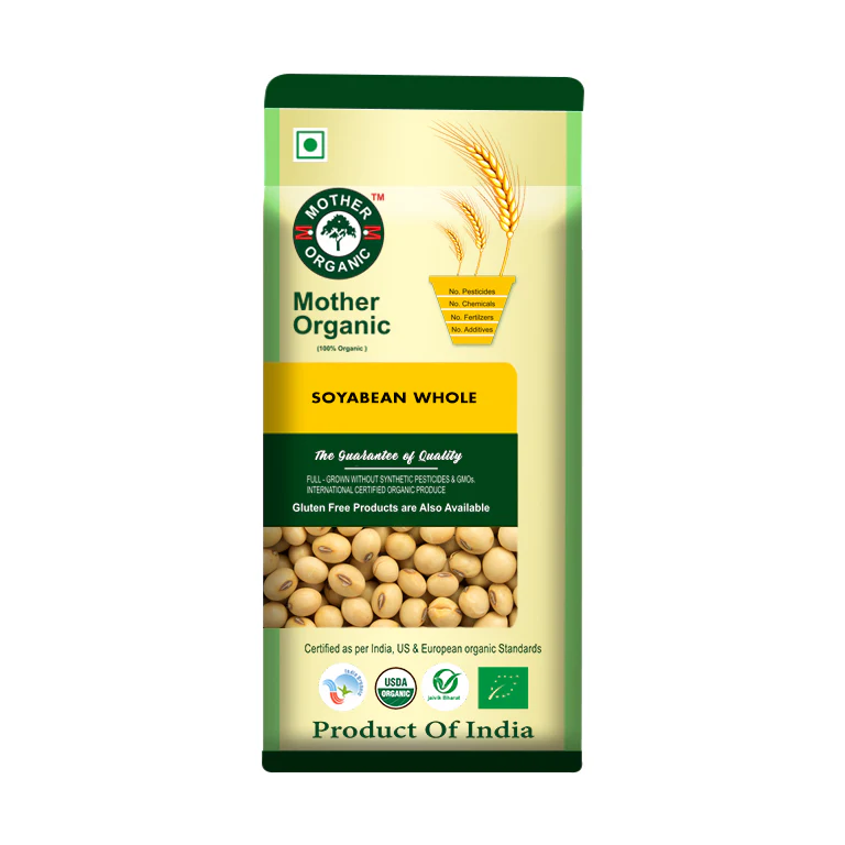 Mother Organic Soyabeen Whole - 1kg