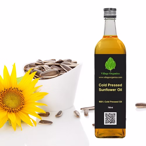 Village Organica cold pressed sunflower oil - 5 L