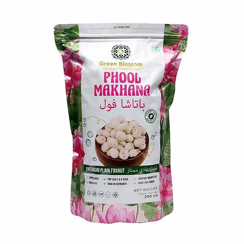 Green Blossom Natural Plain Makhana (Foxnut) Plus – 200 G
