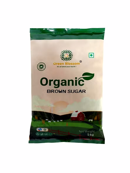 Green Blossom Organic Brown Sugar (Desi Khand) - 500 gms