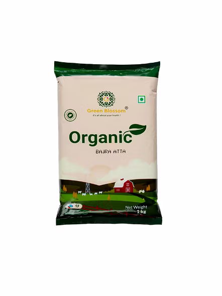Green Blossom Organic Bajra Atta/Pearl Millet Flour - 1Kg