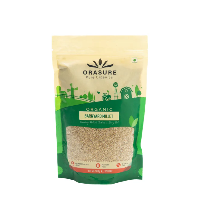 Orasure Organic Barnyard Millet 500g (Pack Of 1)| Natural & Healthy