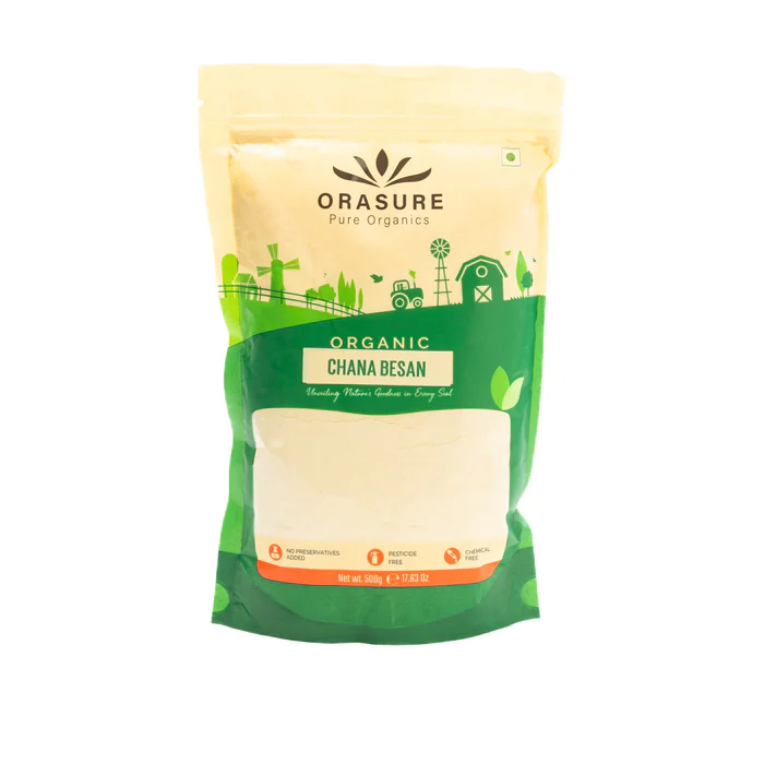 Orasure Organic Besan - 500g (Pack Of 1) | Organic and Natural