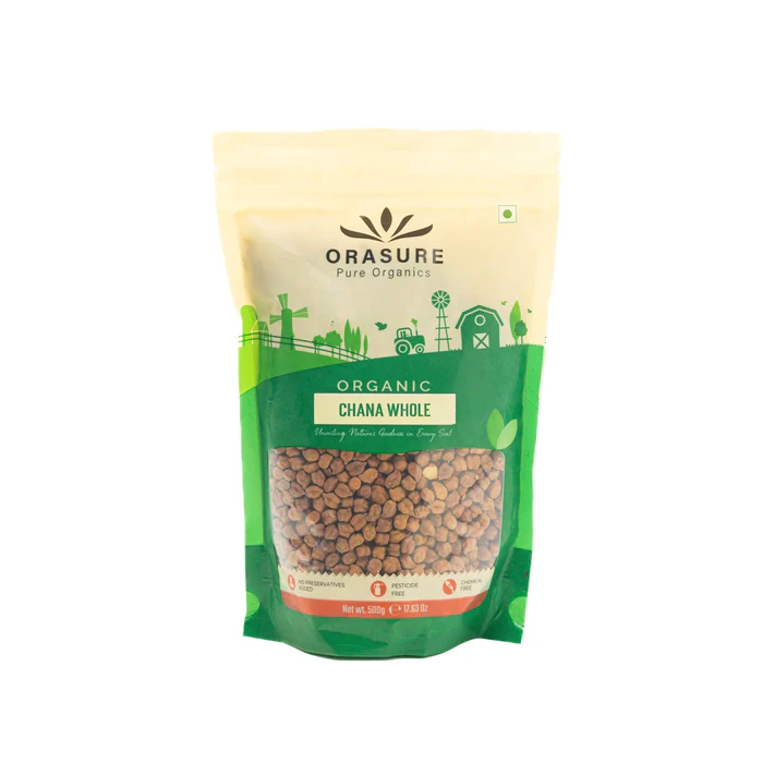 Orasure Organic Whole Kala Chana (Black Chickpeas) (Kala Chana-Pack of 3)
