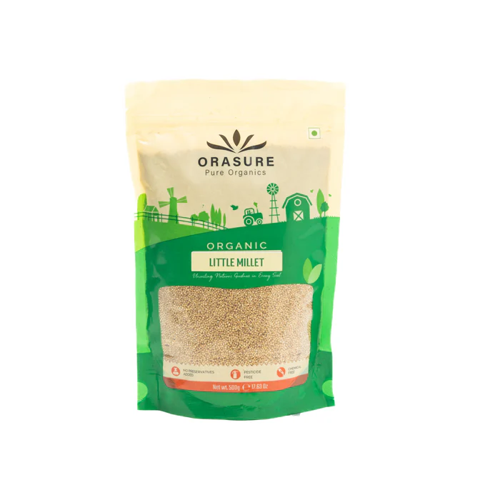 Orasure Organic Little Millet 500g (Pack of 3)| Tasty and Natural