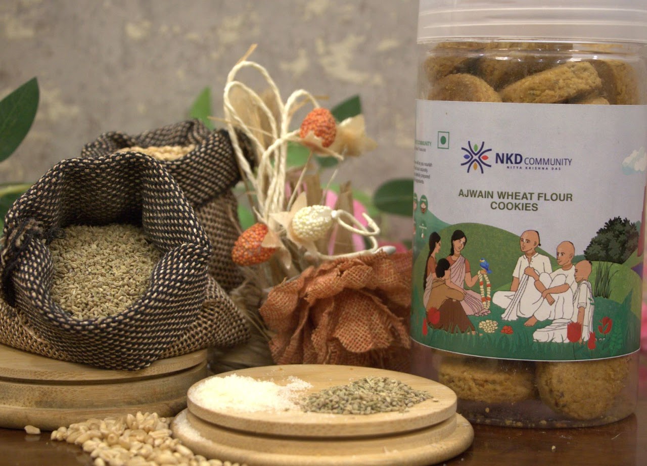 Nature's Ajwain Coconut Whole Wheat Cookies - 300gm