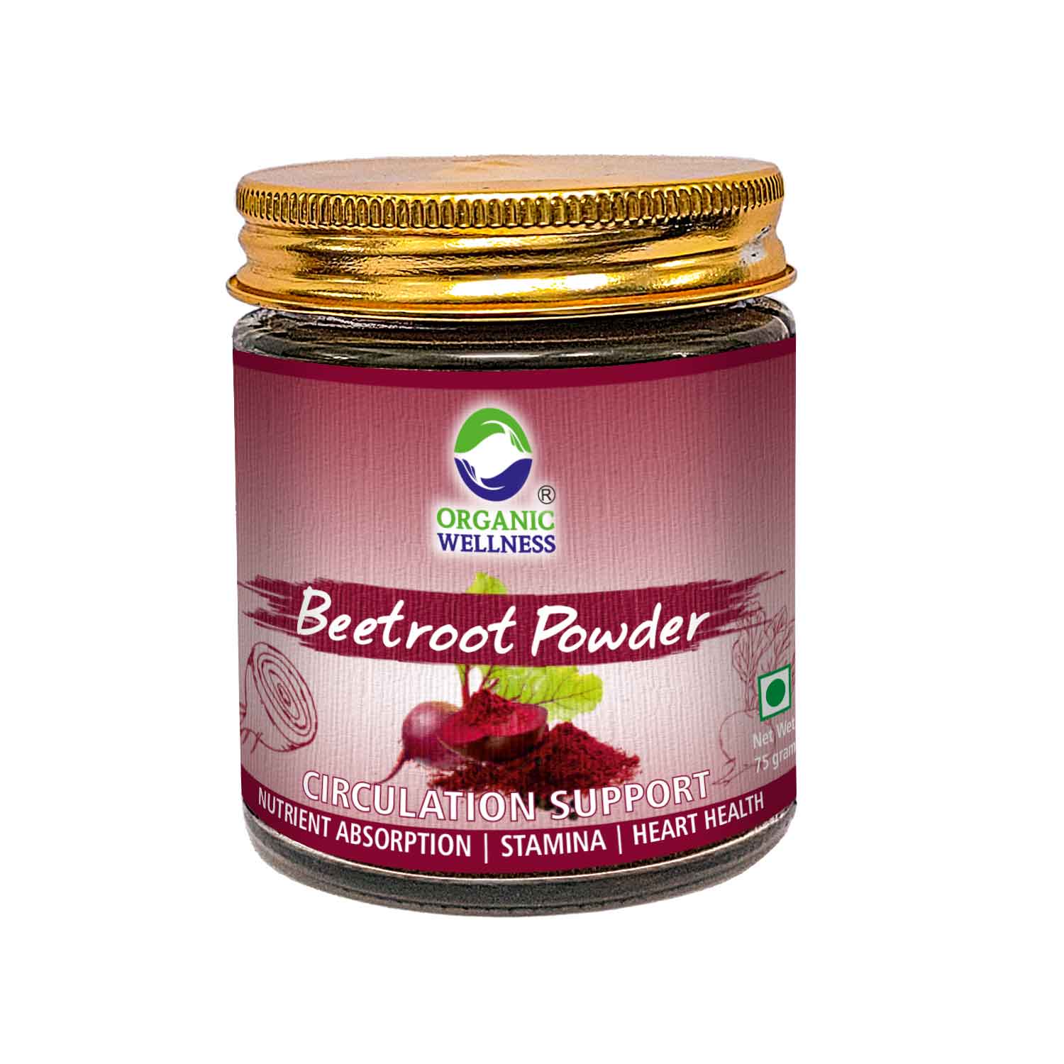 Beetroot Powder Circulation Support 75 Gram Bottle