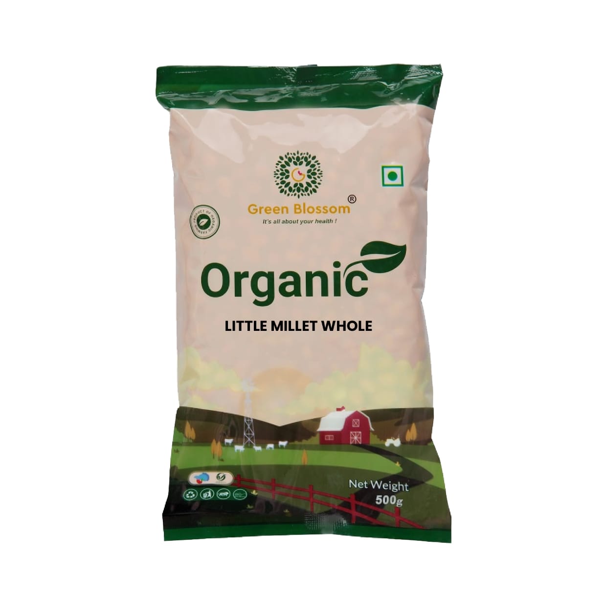 Green Blossom Organic Little Millet Whole – 500 gms