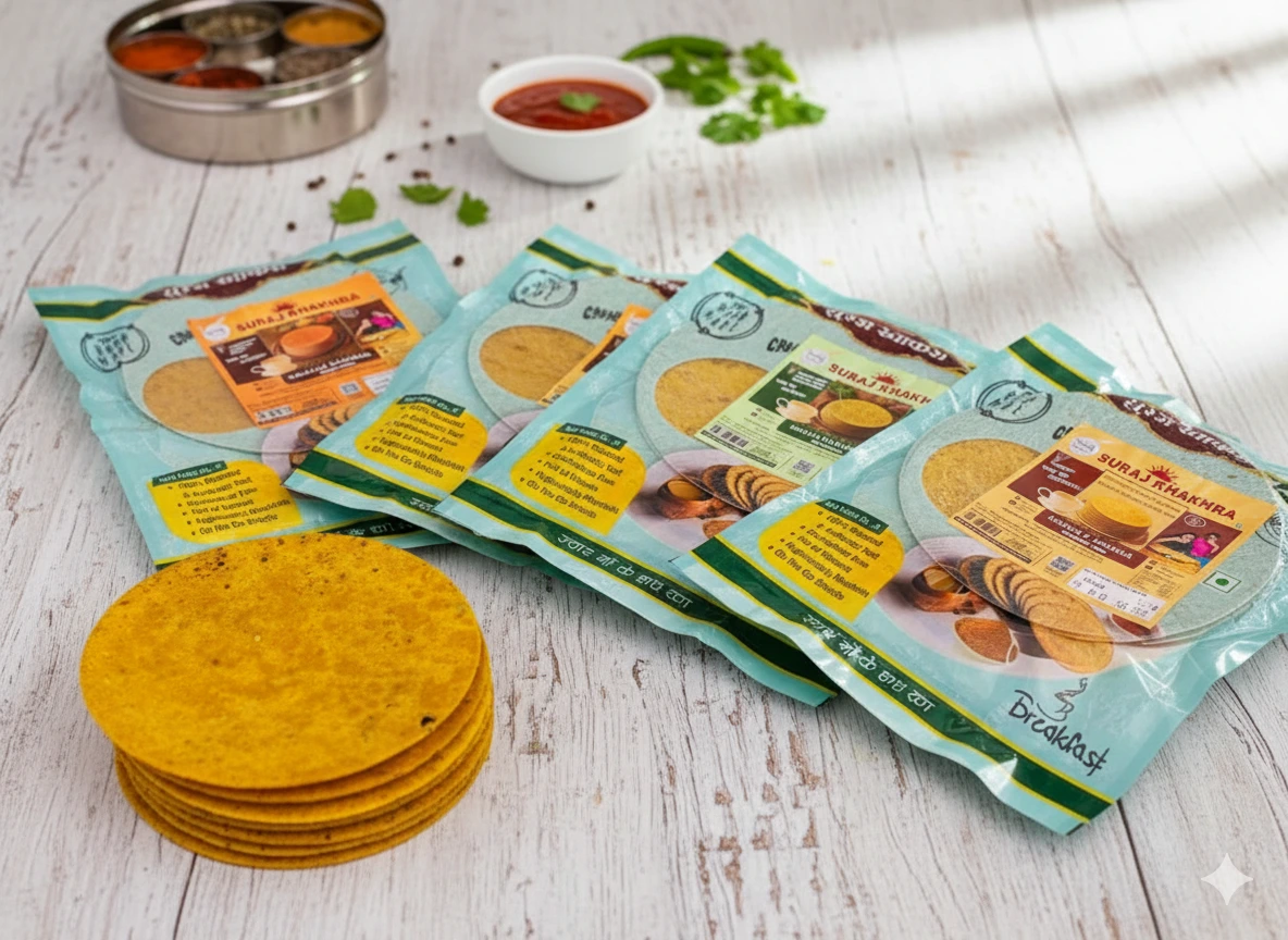 Suraj Khakhra Methi, Onion Khakhra ( Pack of 2 each )