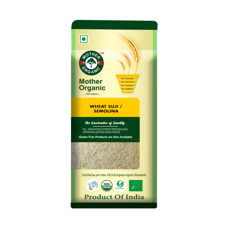 Mother Organic Wheat Suji - 500g
