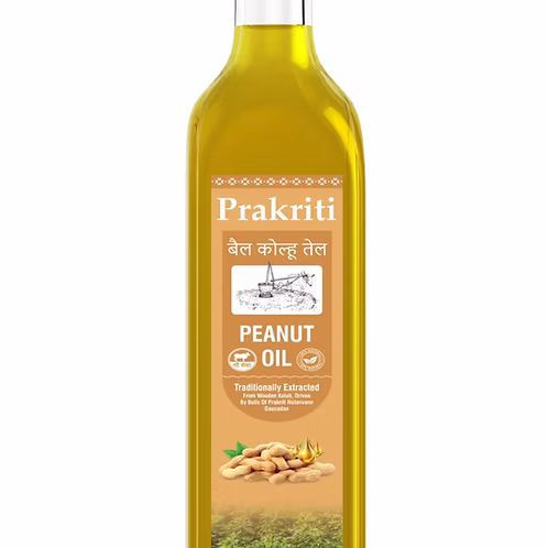 Prakriti Bail Koluh Peanut oil (Bull driven cold and wood press oil) - 500 mL